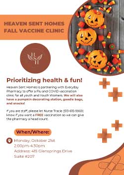 Heaven Sent Homes Fall Vaccine Clinic